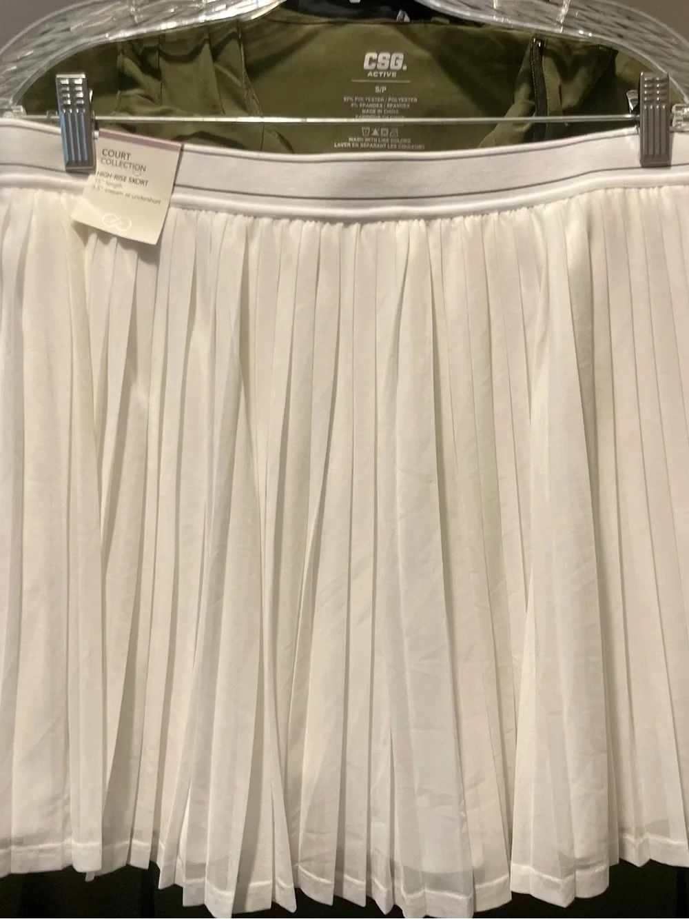 Calia COURT Collection HR Skort White Large. NWT!